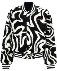 Obey - Jassen ,Zwart ,Polyester Sherpa Varsity Jack Zwart Multi - Lyst