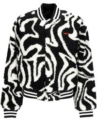 Obey - Jassen ,Zwart ,Polyester Sherpa Varsity Jack Zwart Multi - Lyst