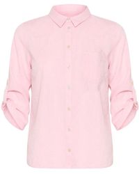 Part Two - Overhemden ,Roze ,Roze Nectar Chambrey Overhemdblouse - Lyst
