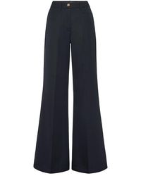 Philipp Plein - Broeken ,Blauw ,Wol Wool Marine Low Waist Broeken - Lyst