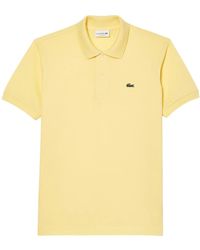 Lacoste - Tops ,Geel ,Katoen Gele Poloshirt Model 1212 - Lyst