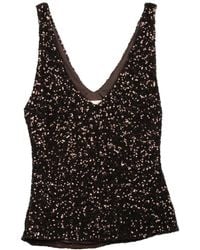 Aniye By - Tops ,Bruin ,Polyester Top Total Paillettes - Lyst