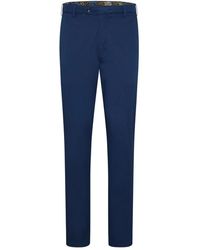 Meyer - Broeken ,Blauw ,Katoen Slim Fit Katoen Chino Bonn - Lyst