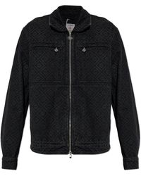 CASABLANCA - Jassen ,Zwart ,Denim Monogrammed Denim Jacket - Lyst