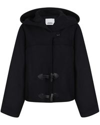 Isabel Marant - Jassen ,Blauw ,Wol Hooded Toggle Jacket - Lyst
