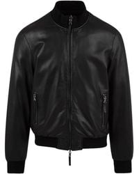 The Jack Leathers - Jassen ,Zwart ,Leer Omkeerbare Leren Jas Derek Seamless 20 Zwart - Lyst