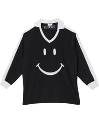 Moschino - Truien & Vesten ,Zwart ,Wol Maglia Rugby Smile - Lyst