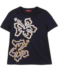 Max Mara - Hibiskus Bestickter Pullover - Lyst