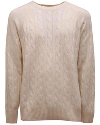 Amaranto - Truien & Vesten ,Wit ,Wol R2610 Maglione Wol/Kasjmier Trui - Lyst