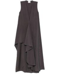 Alysi - Maxi-Jurk Met V-Hals - Lyst