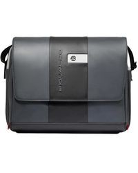 Piquadro - Messenger Umhängetasche Mit Ausgepolstertem Laptop-Fach Und Tasche Für Airpods, Rfid-Geschützt - Lyst
