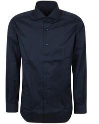 Barba Napoli - Overhemden ,Blauw ,Katoen Napoli Shirt - Lyst