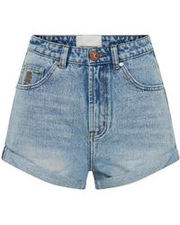 One Teaspoon - Korte Broeken ,Blauw ,Denim Bandits High Waist Denim Shorts - Lyst