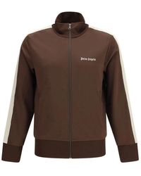 Palm Angels - Hoodies & Sweatvesten ,Bruin ,Polyester Classic Logo Track Jacket - Lyst