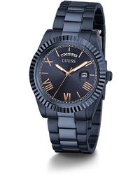 Guess - Connoisseur orologio blu in acciaio inossidabile - Lyst