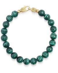Nialaya - Malachite Healing Bracelet With Lock - Lyst