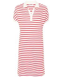 Tommy Hilfiger - Witte Lyocell Polo Midi Jurk - Lyst