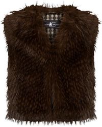 Luisa Cerano - Jassen ,Bruin ,Polyester Boho-Vest - Lyst