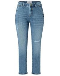 M·a·c - Slim-fit cropped jeans mit coolen details - Lyst