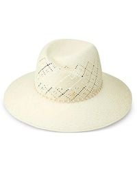 Maison Michel - Perforated Logo Charm Cap - Lyst