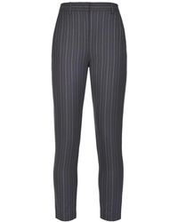 Pinko - Gestreept Slim-Fit Broek - Lyst