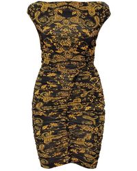 Versace Jeans Patterned Sleeveless Dress - Zwart