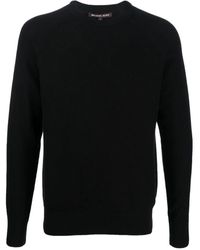 Michael Kors - Schwarzer Baumwoll-Crew-Pullover - Lyst