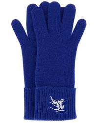 Burberry - Guanti in cashmere a coste - Lyst