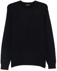 Roberto Collina - Truien & Vesten ,Blauw ,Wol Camel Wollen Trui - Lyst