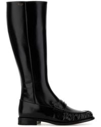 Prada - Leather Boots - Lyst