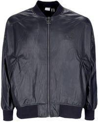 PUMA - Jassen ,Zwart ,Leer Oversized Glazen Bomberjack - Lyst