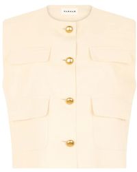 P.A.R.O.S.H. - Viscose-Linnen Vest - Lyst