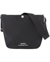 A.P.C. - Borsa a tracollola - nero sintetico - Lyst