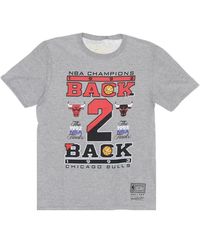 Mitchell & Ness - Tops ,Grijs ,Katoen Chicago Bulls Nba Kampioenen Tee - Lyst