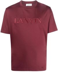 Lanvin - Bordeaux ricamato tee-shirt parigi - Lyst