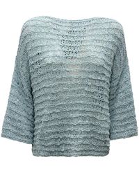 Marella - Monochromer Wollpullover Mit 3/4-Ärmeln - Lyst
