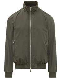 Moorer - Jassen ,Groen ,Polyester Manetti-Wk Bomberjack - Lyst