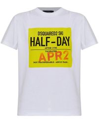 DSquared² - Katoenen T-Shirt Met Print - Lyst