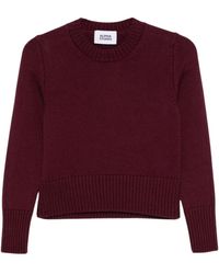 Alpha Studio - Truien & Vesten ,Rood ,Wol Wool Crew Neck Sweater - Lyst
