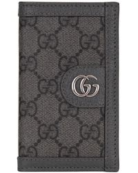 Gucci - Accessoires ,Grijs ,Leer Portefeuilles & Kaarthouders - Lyst