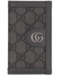 Gucci - Accessoires ,Grijs ,Leer Portefeuilles & Kaarthouders - Lyst