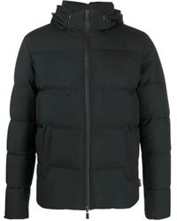 Herno - Jassen ,Zwart ,Zwarte Gore-Tex Windstopper Bomber Jas - Lyst