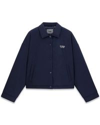 Guess - Jassen ,Blauw ,Ariel Licht Gewatteerde Jas - Lyst