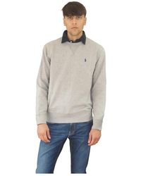 Ralph Lauren - Hoodies & Sweatvesten ,Grijs ,Katoen Crewneck Sweatshirt - Lyst