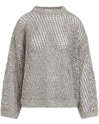 Brunello Cucinelli - Dazzling Chiné Net Sweater - Lyst