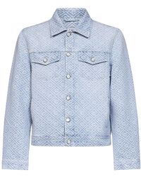 CASABLANCA - Jassen ,Blauw ,Denim Monogram Denim Jacket - Lyst