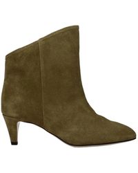 Isabel Marant - Graue Wildleder Stiefeletten Mit Spitzer Kappe - Lyst