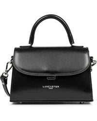 Lancaster - Schwarze Leder Umhängetasche Mit Klappe - Lyst