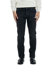 Roy Rogers - Jeans slim fit in denim nero con lavaggio scuro - Lyst
