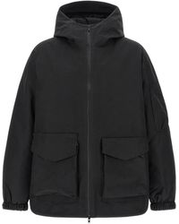 Y-3 - Jassen ,Zwart ,Polyester Gtx Gewatteerde Jas Met Capuchon - Lyst
